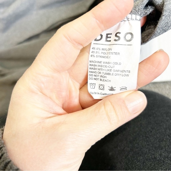 🌷SALE DESO Benton Henley Long Sleeve Shirt Size Medium Gray Made in the USA Stre - Picture 6 of 8